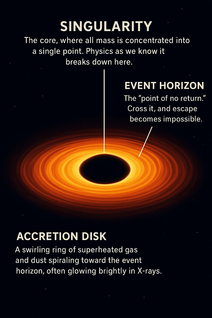Diagram of a black hole