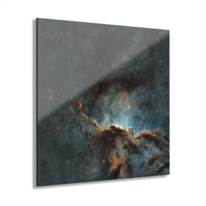 Fighting Dragons of Ara Nebula Space Acrylic Print (French Cleat Hanging) 12″ x 12″