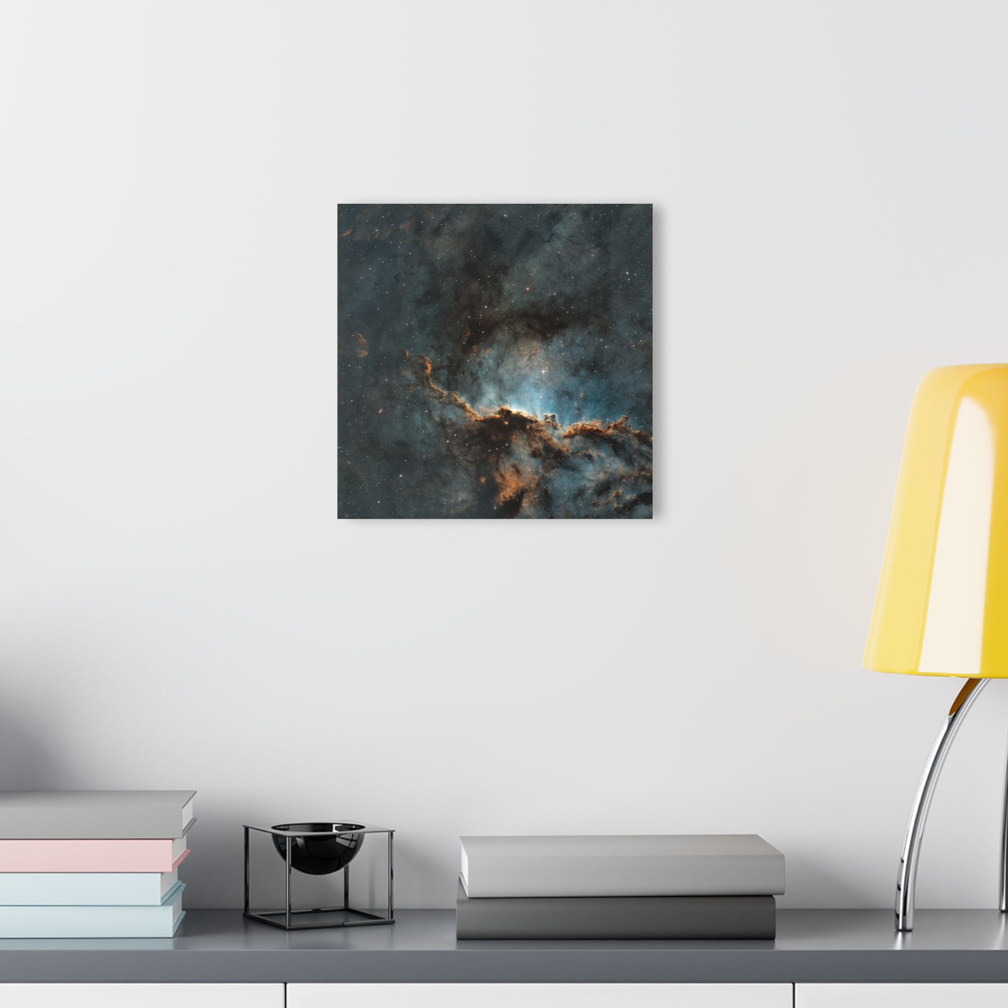 Fighting Dragons of Ara Nebula Space Acrylic Print (French Cleat Hanging) 12″ x 12″ - Image 4