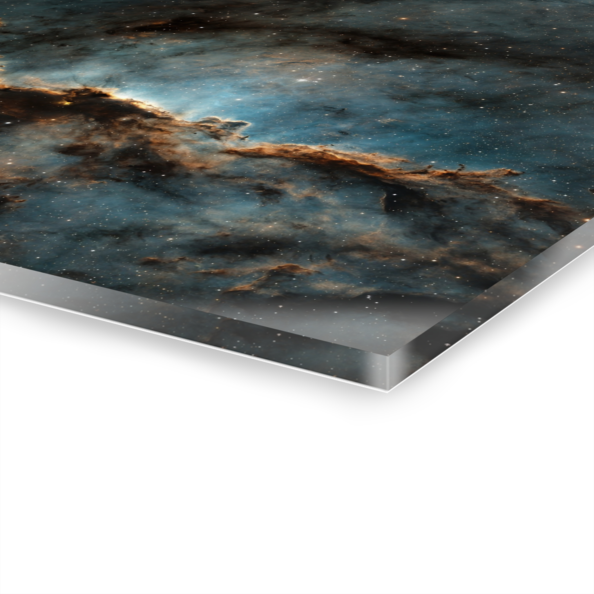 Fighting Dragons of Ara Nebula Space Acrylic Print (French Cleat Hanging) 12″ x 12″ - Image 3
